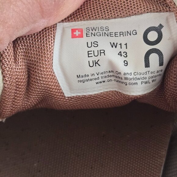 ON CLOUD 5 WOMEN'S RUNNING SHOES ROSE/ SHELL SIZE 11 - Picture 8 of 11